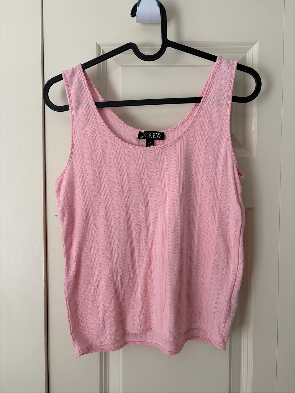 J Crew Pointelle Pink Tank Top